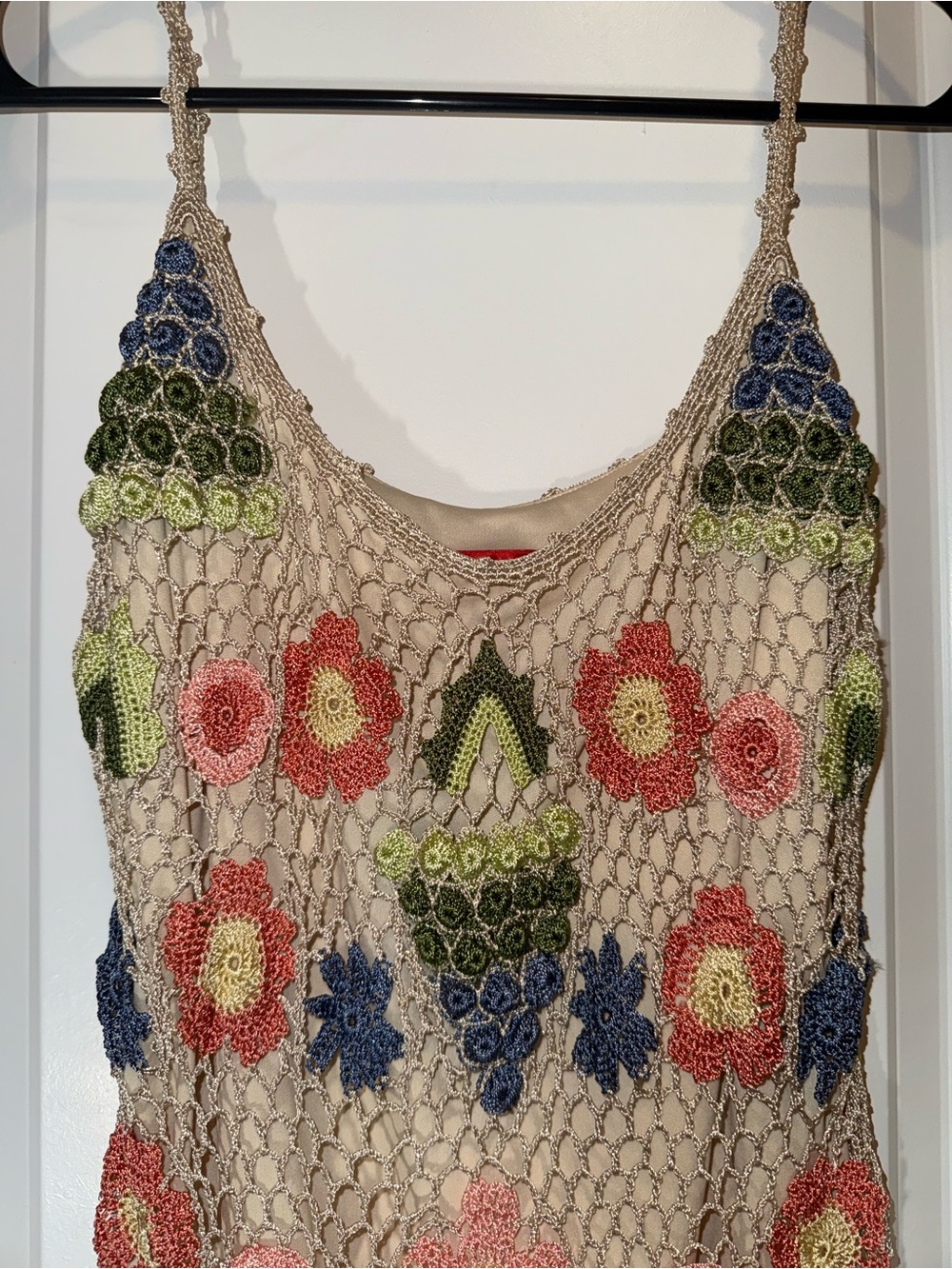 Very Vera | Vintage Crochet Floral Camisole Tank Top Multicolor Boho | Size S - Picture 2 of 11